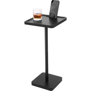 End Table Small Side Table with Phone Slot, Pedestal Side Table, Drink Table, Couches for Small Living Room, Bedroom, Sofa and Office