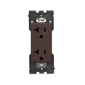 Leviton Renu Tamper-Resistant Outlet, 20-Amp, 125VAC, RER20-WB, Walnut Bark