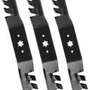 942-04053C Mulching Blades Compatible with 50'' Cub Cad et Deck, 942-04053X Mower Blades Fit for Cub Cad et, T roy Bilt, MTD RZT 50 LT LTX 1050, Replace for 742-04053 742-04053A Toro 112-0316,3 Pack