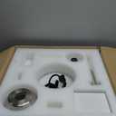 STERREN Retractable Ceiling Fans with Lights,42 Inch Modern Low Profile Bladeless LED Ceiling Fan Lights with Remote Control Smart Brushed Nickel Ceiling Fan for Bedroom Living Room (Silver)