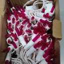 Brizled Pink Valentine Lights,300 Count 69.6ft Incandescent Pink Lights, Connectable Indoor String Light White Wire, UL Certificated Mini Christmas Tree Light for Bedroom Wedding Birthday Xmas Decor