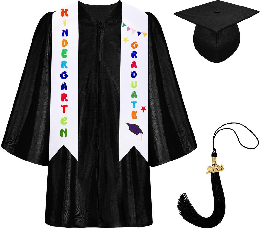 2026 Kindergarten Graduation Cap and Gown Tassel Set for Kindergarten Preschool Toddler Children, 30
