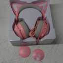SOMIC GS510 Cat Ear Headset Wireless Gaming Headset for PS5/ PS4/ PC, Pink Headset 2.4G with Retractable Mic, 7.1 Stereo Sound, 8Hrs Playtime, RGB Lighting for Girls (Xbox Only Work in Wired Mode)