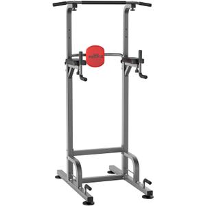RELIFE REBUILD YOUR LIFE Power Tower Pull Up Bar Station Workout Dip Station for Home Gym Strength Training Fitness Equipment (Silver)