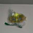 Masquerade Mask with Stick Handheld Venetian Mask Mardi Gras Mask for Women (Gold)