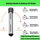 2000W Immersion Water Heater, Portable Bucket Water Heater with Digital LCD Thermometer,Electric Submersible Water Heater with Stainless Steel Cover Heats up to 5 gallons of Water in Minutes,UL Listed