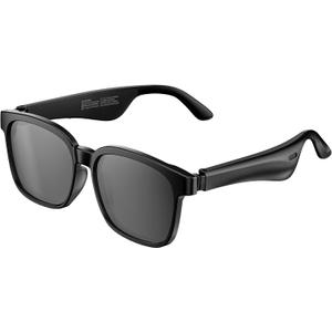 Oraolo Smart Glasses, Polarized Sunglasses with Bluetooth Speaker, Wireless Music & Calls, Athletic/Outdoor UV Protection and Voice Control, Unisex(Black)