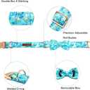 Lionheart glory Dog Bow Collar Easter Day Dog Collar for X-Small Dogs,Easter Rabbits Colorful Dog Collars with Bowtie Spring Bunnies Blue Collars Puppy Collar Bows