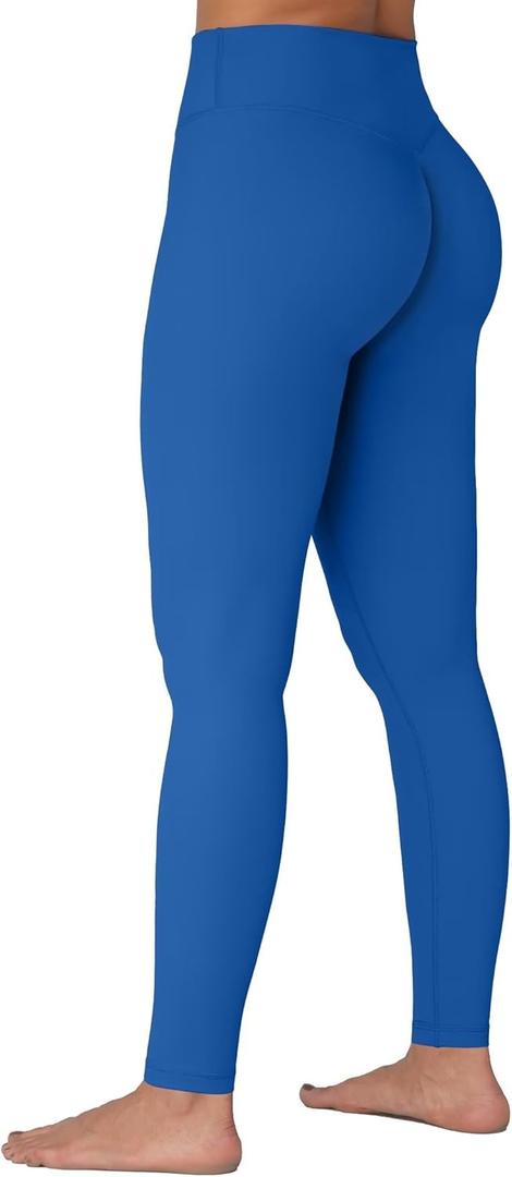 Sunzel Sunzfly Invisible Butt Scrunch Workout Leggings for Women, Butt Lifting High Waisted Gym Yoga Pants with Tummy Control (Blue, L)