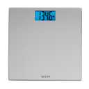 Taylor Digital Scales for Body Weight, High 400 LB Capacity, Brushed Stainless Steel Thin Glass Platform, Unique Blue LCD, Durable Platform, 11.8 x 11.8 Inches, Stainless Steel