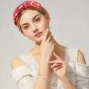 4 x Valentines Day Headband Love Heart Hair Band for Women Girls, Wine Red Hearts Headbands Wide Top Knot Hair Accessories Non Slip Valentines Wedding Party Costume Supplies Romantic Decoration (1 Count (Pack of 1), 6.Style)