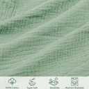 SWESEN Muslin Nursing Pillow Cover, Soft Removable Cover for Breastfeeding Pillows, Pillow Slipcover for Baby Boys and Girls, Comfortable & Breathable, Green, Washable (Only Cover)