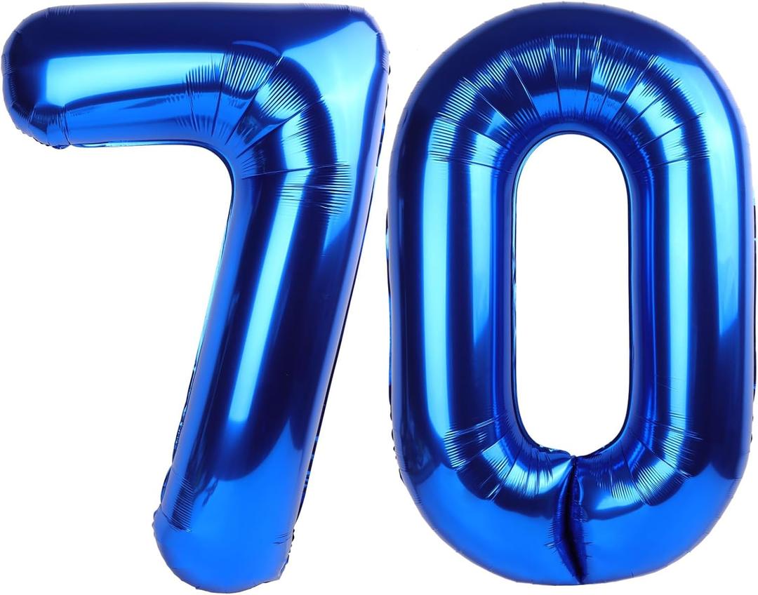 2 x Number 70 Balloons 40 Inch Navy Blue Balloons Decorations for Birthday Party, Engagement, Wedding, Celebrations, Graduations, Photo Shoot