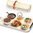 Warming Mat for Food,Quick Heat Food Warming Mat with 7-Level Adjustable Temperature and 4-Hour Timer,Rollable and Portable Food Warmer,Electric Warming Tray for Buffets Parties