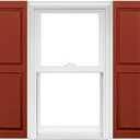 Homeside Raised Panel Vinyl Shutter 1 Pair 14-1/2in. x 75in. 051 Red