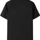 JOGAL Men's Bowling Shirts 50s Rockabilly Short Sleeve Button Down Shirt Beach Aloha Style Hawaiian Shirts (Black, XXL)