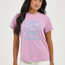 Women's Sketched Flower Graphic Tee, Size S
