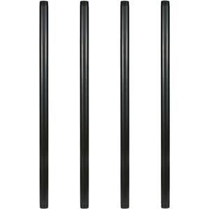 GeilSpace 1" × 48" Pre-Cut Black Metal Pipe, Industrial Steel Fits Standard One Inch Black Threaded Pipes and Fittings - Vintage DIY Industrial Shelving (1" × 48")