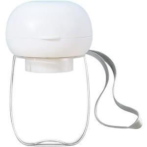 Pet Water Bottle Mini Portable 10.15oz Mushroom Travel Water Dispenser for Small Dogs & Cats Leak-Proof BPA-Free On-The-Go Outdoor Walking,Camping,Hiking (Cream White, S(10.15oz))
