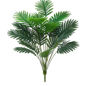 18 Leaf Large Areca Palm Artificial Plant | UV Resistant Faux Palm Tree Leaves Tropical Greenery for Home Office Party Decor Indoor Outdoor