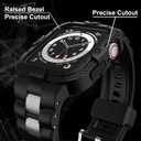 GELISHI Bands Compatible for Apple Watch Band 46mm 45mm 44mm 42mm, Men Sport Rugged Band with Protective Case for Watch Series 11 10 9 8 7/ SE 3/2/1/ Series 6 5 4 3