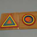 Toddler Puzzles Montessori Toy Wooden Shape Sorting Puzzle Sensory Toy Toddler Activities Preschool Learning Educational Autistic Developmental 1 2 3 Year Old Girl Boy 1-3 Dementia Game Easter Gift