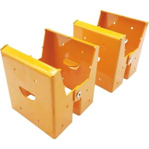 Set of 2 Steel Sawhorse Brackets Saw Steel Support Bracke for Use with 2x4 Lumber, Construction Tools for Carpenter, Contractors , Capacity, Heavy Duty Brackets,( Yellow)