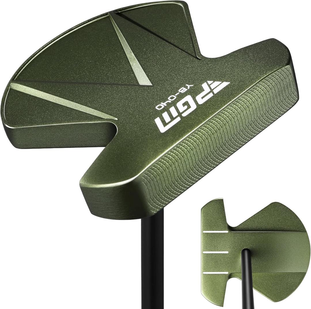 PGM Zero Torque Putter Golf Club for Men and Women Right Handed, High Forgiveness and Low Deviation Face Balanced Square to Square Putter, 34"