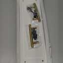 Segbeauty Stone Drying Tray, Water Absorbing Diatomite Tray with Handle for Sink, Kitchen Sink Organizer, Bathroom Soap Holder, Small (12.2" x 3.9" x 2.5", White-gold)