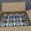 Amzcku Colored Mason Jars 8 oz with Metal Lids - Regular Mouth Canning jar for Jam, Honey, Wedding Favors, Shower Favors, Pickling, Food Storage, Jelly, DIY Spice Jars, 12 Pack