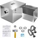 8 lbs Commercial Grease Trap for Home Restaurants Under Sink, Stainless Steel Interceptor