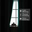 Navy Blue and Teal Gradient Blackout Curtains for Living Room 102 Inch Long, 52"W x 102"L