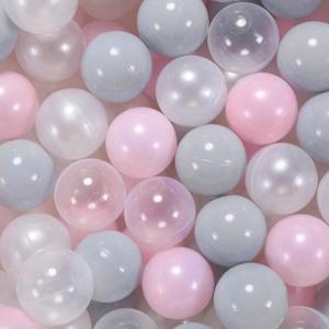 GOGOSO Ball Pit Balls for Toddlers Kids Plastic Balls for Ball-Pit Playpen Pool Baby Pastel Party Decor Fun Shaped Star Bulk 50 100 200 500 1000 Count (pink+white+gary+transparent)