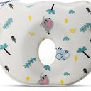 Memory Foam Baby Pillow,Cute Cartoon Bear Soft and Cozy Pillow, Breathable Bedding Set for Infants for Small Boys and Girls Prevent Flat Head (Light Blue)