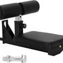 Heavy Duty LAT Pulldown Seat Attachment Fits 26mm (1.02") Bore, Adjustable LAT Pulldown Bench Seat with Leg Holder, 4-Level Height, Compatible with Squat Rack, Smith Machine & Home Gym