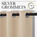 NICETOWN Blackout Curtains Panels for Bedroom, 2 Panels, 66 x 60 Inch, Biscotti Beige, 3 Pass Microfiber Noise Reducing Thermal Insulated Solid Ring Top Blackout Window Drapes
