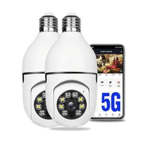2PCS 360 Degree Security Cameras Wireless Outdoor, 2.4GHz & 5GHz WiFi Light Bulb Camera, 1080p Indoor for Home Camera System, Motion Detection, Two-Way Audio (2PCS)