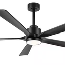 Wingbo 60 in. LED Indoor Black Ceiling Fan with Remote 