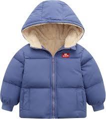 Vmterliya Baby Winter Coats, Outerwear for Toddler Kids Infants Boys Girls Light Puffer Warm Hooded Down Jacket for 2-7 Years 110