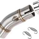 Motorcycle Exhaust Mid Pipe Muffler Mid-pipe for Kawasaki Ninja 400 Z400 2017-2022, for Ninja 250 300 650 EX250 EX300 Z250 Z300 2018-2022