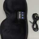 LC-dolida Sleep Headphones, 3D Sleep Mask Bluetooth Wireless Music Eye Mask, Sleeping Headphones for Side Sleepers Sleep Mask with Bluetooth Headphones Ultra-Thin Stereo Speakers Perfect for Sleeping (Black)