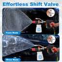 DUSICHIN Short Wand Pressure Washer Gun Foam Cannon 1/4" Quick Connector Pressure Washer Accessory,Car Wash Foam Gun Dual Ended Shift Connector 5 Pressure Washer Nozzles M22-14, M22-15 Brass Fittings