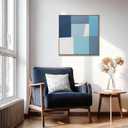 LEVERUP Abstract Photos Art Blue Wall Artwork Minimalist Printings Posters Modern Wall Decor for Living Room Bedroom Office 20×20 Inch Hallway Decorations