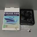Cruise Fan Cabin Approved  Magnetic Hook Included To Hang On Walls  Portable USB Rechargeable & PlugIn, Timer Function & 5Speed Adjustable, White Noise, Long Battery Life, Perfect for 2026 Cruises