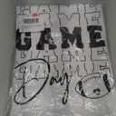 Game Day Shirt Women's Sexy Football Crop Tank Vintage Shirt Sport Season Sleeveless Tee Tops (White 7)