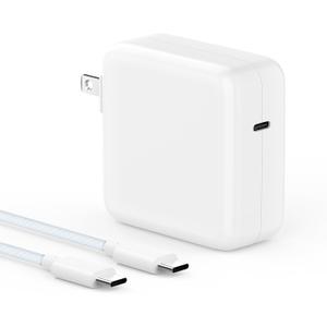 Charger for MacBook Pro 16 14 inch MacBook Air 15 13 inch 2025 2024 2023 2022 2021 2020 2019 M4 M3 M2 M1, Super Compact 100W USB C Laptop Power Adapter, 6.6FT USB-C Braided Cable, Original Quality