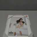 Malden International Designs 8x10 White Bead with Wood Mat Picture Frame MDF Wood Standard Photo Frame, White (2388-80)