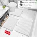 Arotive Luxury Bathroom Rugs 44x24, Extra Soft Thick Absorbent Shaggy Chenille Bath Rugs, Non-Slip Machine Wash Dry, Bath Mats for Bathroom Floor, Tub and Shower, Home Decor Accessories, White