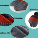 LMLALML Boys Winter Hat Earflap Knitted Beanie for Kids Warm Fleece Lined Thicken Hat for Baby (3-5T, Orange)