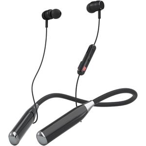 X9i Neckband Bluetooth Headphones – 200H Playtime, Real-Time Monitoring, LED Display, 7 EQ Modes, TF Card Support, Magnetic Earbuds, USB-C Fast Charging, Black